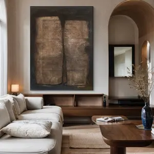 Brown Wabi-Sabi Wall  Modern Abstract  Minimalist Wall Poster