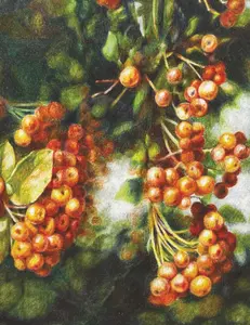 Orange Berries Blank Journal: Beautiful Original Art Cover, Lined, Double-sided Motivational Notebook