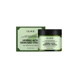 OUHOE Herbal Acne Cream Hydrating and Moisturizing Skin Improvement Pore Refining and Blemish Reducing Gentle Treatment Cream Mint Facial Redness Salicylic pimple patches acne clearing products