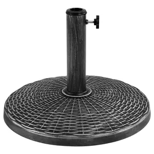 Costoffs Heavy Duty 22lbs Patio Umbrella Base, All-Weather Round Market Umbrella Stand, for Garden, Deck & Poolside