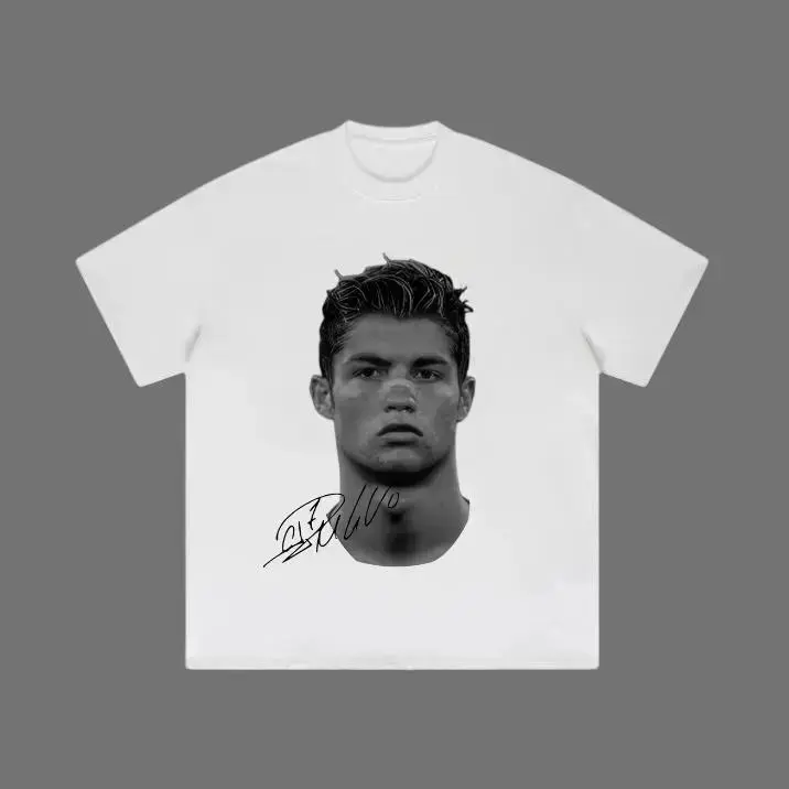 100% Cotton Big Head Ronaldo T-Shirt, Ronaldo Vintage Tee, Unisex Soccer Shirt, Sweatshirt, Graphic Tees, Menswear Womenswear Streetwear