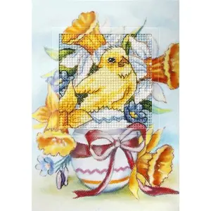 Complete cross stitch kit - greetings card "Easter" 6218