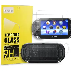 PS Vita 1000 Screen Protector, 9H Tempered Glass Front Screen Protector and HD Clear PET  Screen Protective Film for   Vita 1000
