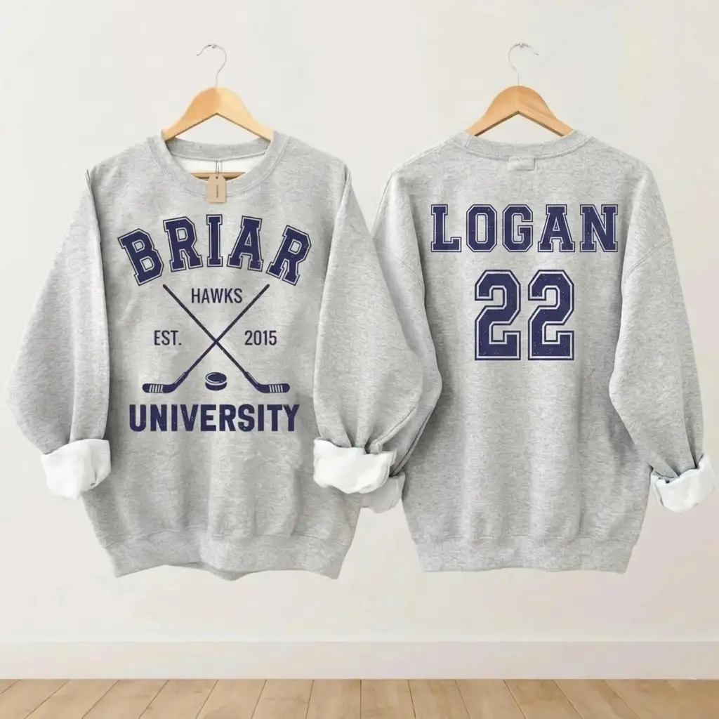 Gildan Unisex Briar University JOHN LOGAN 22 Hoodie, Off-Campus Crewneck, Hockey Romance Shirt, Briar U Sweatshirt, Campus Hockey, Full Size Options