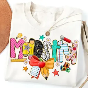 Men's Short-Sleeve Cotton Maestra Coquette Bow T-Shirt - Casual Chic Minimalist Teacher Theme Graphic Top for Spanish Teachers Back to School