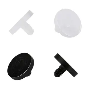 14G Internally Threaded Acrylic Retainer Anchor Dermal Tops 4mm - Sold Individually