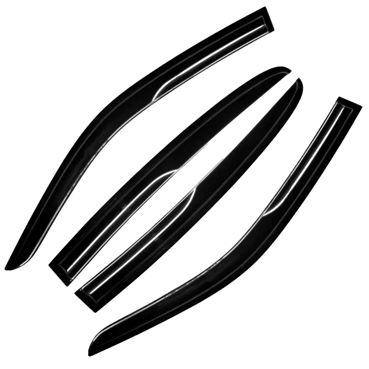 JDM Mugen Style Automotive Side Window Visors, Plastic-Acrylic Sunvisor Deflectors for 2011-2023 Dodge Charger - Performance Rain Guards, Vent Deflectors