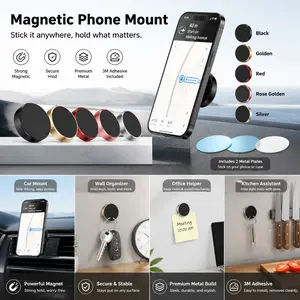 Universal Magnetic Car Phone Holder, Wall-Mounted Car Magnet, Magnetic Car Phone Stand, General Flat Suction Dashboard Mount