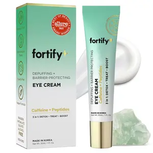 Under Eye Cream With Caffeine & Peptides – 3-In-1: Detox, Treat, Boost – Reduces Puffiness, Dark Circles & Wrinkles – Dermatologist Tested, Korean Skin Care – 95% Natural – 1 FL OZ