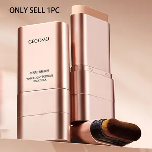 2-In-1 Waterproof Concealer Foundation Stick, Dual-Ended with Brush, Lightweight Moisturizing Hydrating, Long-Lasting, Natural Finish, All Skin Types