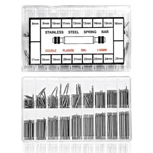 108/144pcs Stainless Steel Spring Bars 8mm-25mm, Watchband Strap Belt Repair Tools, Pin Watch Accessories for Watch Maintenance, Watch Repair Toolkit