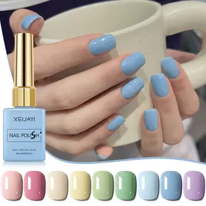 XEIJAYI Square Bottle Gel Nail Polish, 9 Colors — New Trending Macaron Series, High-Saturation LED Gel Shades for Salon Manicure & DIY Art Design, Women’s Festival Gift