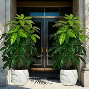 Large Artificial Christmas Tree Set, UV Resistant Plastic Greenery, Artificial Plants for Indoor Outdoor Decor, Perfect for Weddings Holidays & More