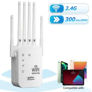 WiFi Extender,2.4G Wireless Signal Booster, 6 Antennas Long Range Repeater, Cover 1000 Sq. Whole House WiFi Coverage, Dual Working Modes, Eliminates Dead Zones for Smart Devices & Online Activities, Wifi Extenders Signal Booster For Home