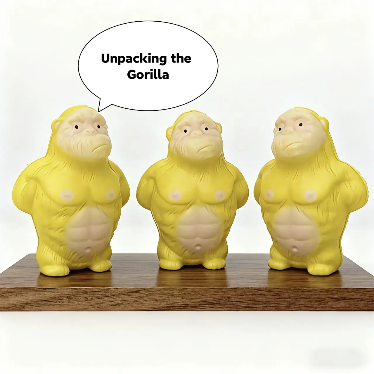 Over 500,000 sold across the web! The cute and chubby gorilla stress reliever: Made of PU slow rebound material, it's a must-have for office workers and students to relieve stress!