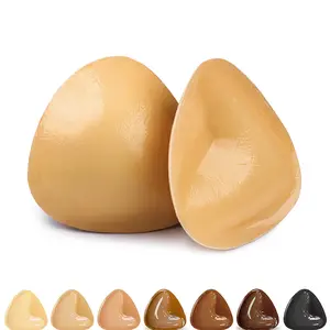 Double-Sided Sticky Bra Pads Inserts Ultra Instant Volume Push up Stick on Bra for Women Swimsuit Bikini Dresses Womenswear Comfort Beige-M Comfortable Cotton Everyday
