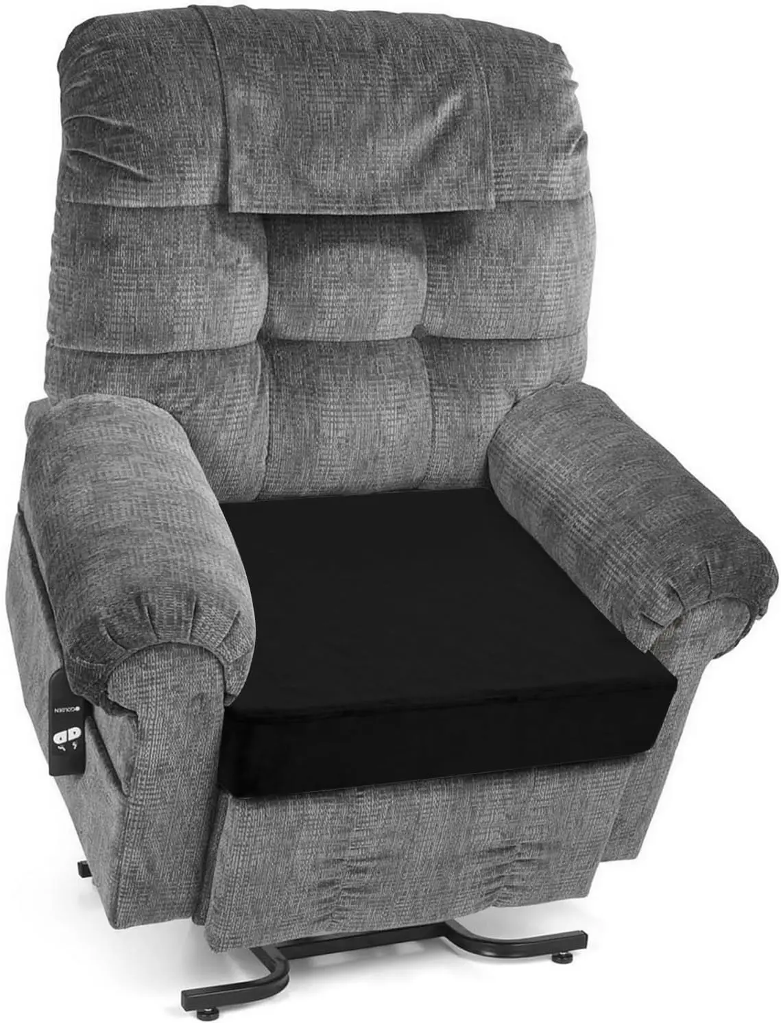 Large Chair Cushion for  20" x 20" x 3", High Density  Seat Cushion for Recliner Couch Armchair, Thickened Chair Pad, Black