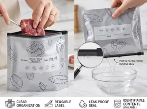 Leakproof Freezer Bags That Keep Food Fresh & Odor-Free (Reusable)