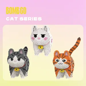 【BOMBGO Animation】Building Block box, DIY accessories  Toys,Birthday Gift,Christmas Gift,Educational Building Blocks,Trend Decoration,Cool Gifts,Brick,Family Bonding BlackFriday Christmas