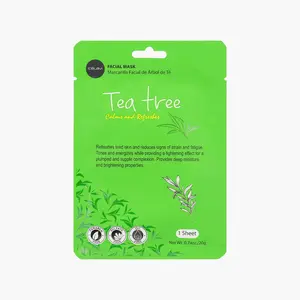 Celavi Tea Tree Facial Mask, MK008 Single Item, Unisex Natural Antioxidant Hydrating Moisturizing Skincare Face Mask