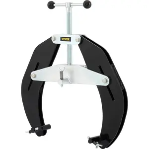 【Summervibes】VEVOR Pipe Clamp, 5 to 12 in, High Strength Ultra Clamp with Quick Acting Screws, Steel Pipe Alignment Tool with Lightweight Design, Black