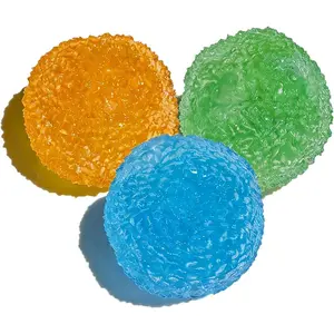 3pcs Stress Balls for Adults, Squishy Ball Sensory Textured Memory Gel Fidget Toys for Kids/Adults Hand Exercises, Party Favors Anxiety Relief Squeeze Ball