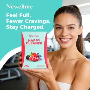 Newellme Happy Cleaner– With Probiotics, Digestive Enzymes & Dietary Fiber – Watermelon & Berry Flavor | Say Goodbye to Post-Meal Discomfort, Support Intestinal Cleansing & Digestion, and Easily Kickstart an Efficient Metabolism.