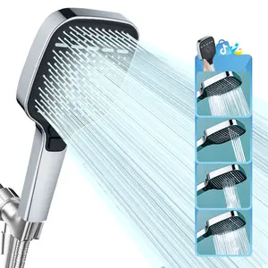 High Water Pressure 4 Outlet Mode Hand Shower with Anti-Clogging Nozzles for Tub, Tile and Pet Cleaning High Water Pressure 4 Outlet Mode Hand Shower with Anti-Clogging Nozzles for Tub, Tile and Pet Cleaning