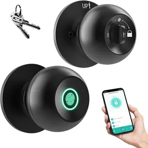 Fingerprint Door Lock, 1 Count Smart Door Knob with APP, Keyless Entry Smart Lock, Biometric Lock Great for Room, Garage, Apartment, Room Accessories