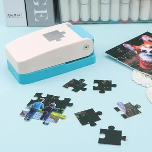 Mini Puzzle Embossing Machine – DIY Jigsaw Cutter for Kids & Crafts, Portable Paper Punch Tool for Scrapbooking, Card Making & Creative Gifts