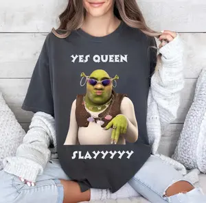 Yes Queen Slayyyyy Shrek Shirt, Shrek Classic T-Shirt, Shrek Vintage Shirt, Shrek Meme Shirt, Shrek Vintage Shirt