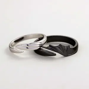 [Limited time event] Angel and Demon Couple Ring Combination Halloween Funny Personality Versatile Design Open Adjustable Ring Birthday Gift Holiday Gift
