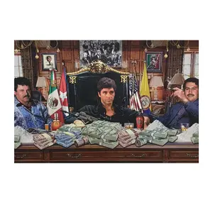 Underground Crime Cartel Power Play – Tony Montana, Money and Power in Crime Movies - Premium Paper Poster