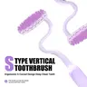 CEELIKE S-Shaped Oral Toothbrushes 2-Pcs Set - Ergonomic Curved Plastic Handle, Soft Bristles for Deep Cleaning & Back Teeth Reach, Unscented Non-Mechanical Dental Brushes for Adults' At-Home Daily Self Care Products