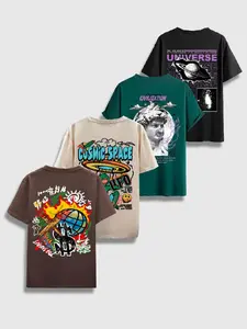 Men's Letter Graphic Round Neck Sleep Tops, Casual Crew Neck Short Sleeve Tee, Comfy Sleepwear for All Seasons