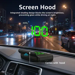 Car Head-Up Display (HUD) - GPS Digital Speedometer, Odometer (MPH) for Cars, Trucks, Motorcycles - Automotive Electronics Accessory