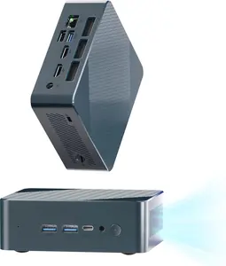 Getorli Mini PC, AMD 3550H(Max 3.7GHz), Mini Computers 16GB DDR4 RAM 512GB SSD, Mini Desktop Computer 4K 60Hz Displays/Dual HDMI/Type-C&USB3.2 Ports/LAN RJ45/WiFi 5/BT5.0 for Home/Office/Business