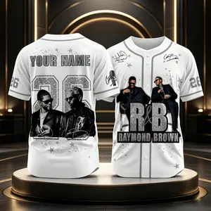 The R&B Tour Concert Outfit, Custom Printing Team Breezy Baseball Jersey, Custom Name Number Jersey