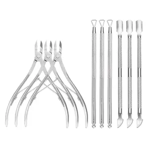 9Pcs/Set Cuticle Trimmer Cuticle Remover Cuticle Pusher,Stainless Steel Professional Pedicure Manicure Tools Cuticle Nippers Cutter Clippers Kit for Finger and Toe Nail,Christmas Gifts,Hand Tools Kits,Fathersdaygift
