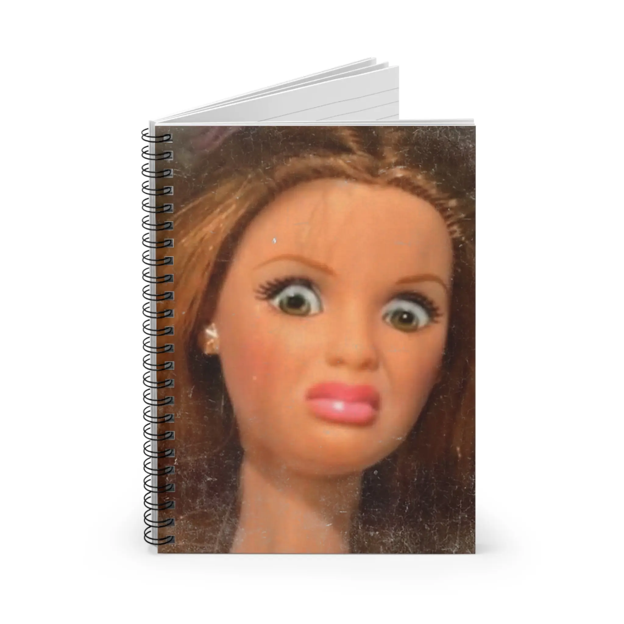 Ruled Line WTF Babs Face Spiral Notebook – Funny Meme Journal for Daily Chaos