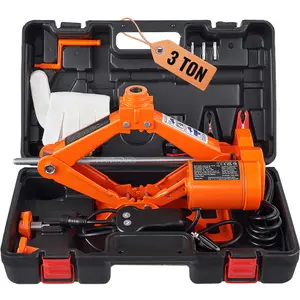 Electric Car Jack 3 Ton/6600lbs 12V Electric Scissor Jack Portable Car Jack for SUV Truck Sedan Tire Change Replacement