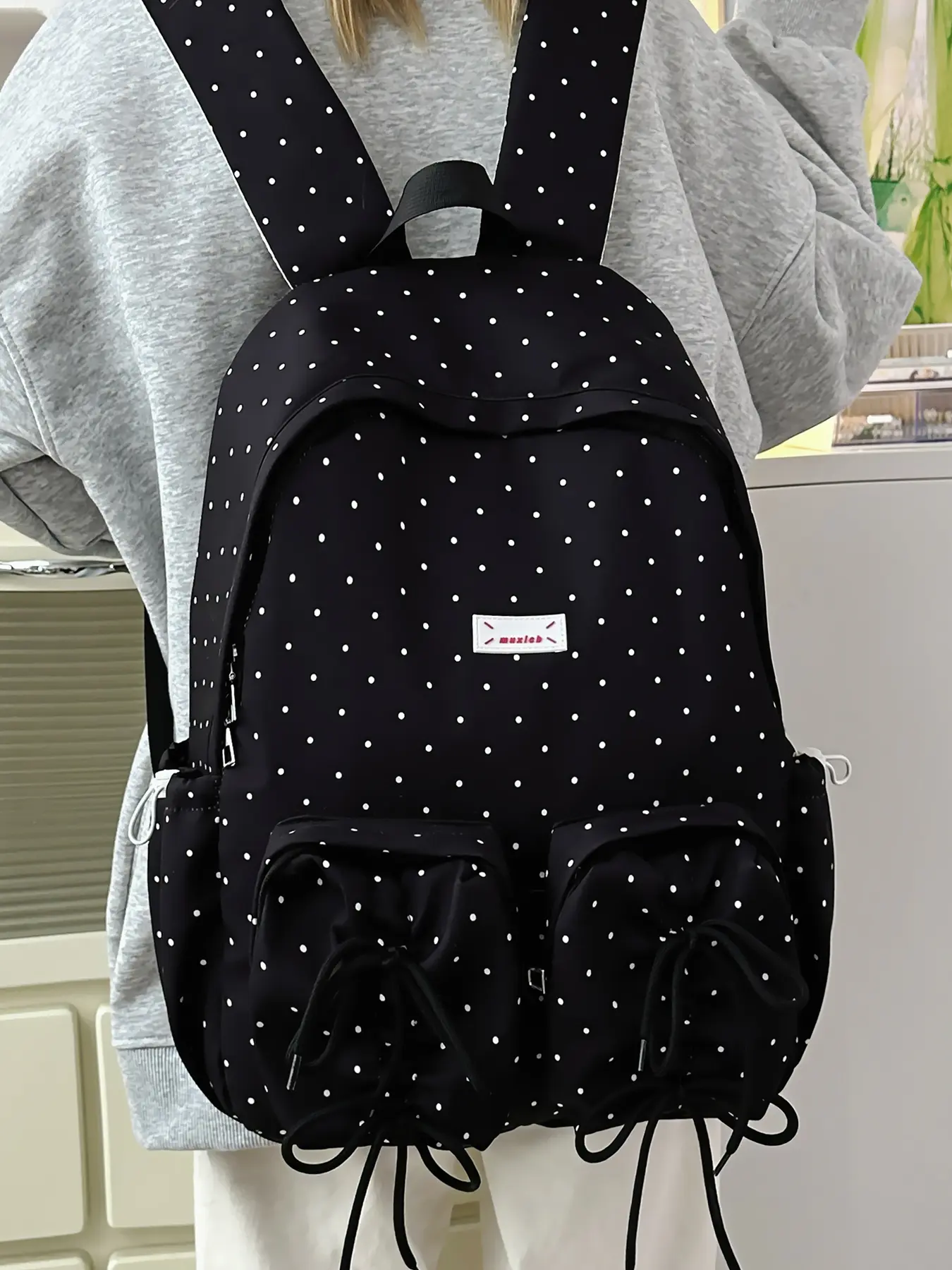 1pc  Large capacity backpack, Durable backpack, women's backpack with zipper closure, fashionable and versatile, Casual Backpack, suitable for students to go to school, campus, work, commute, travel, women's backpack, Stylish daypacks