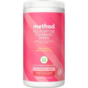 Method MTH338527 All-purpose Cleaning Wipes, Pink - Grapefruit - 70 Count
