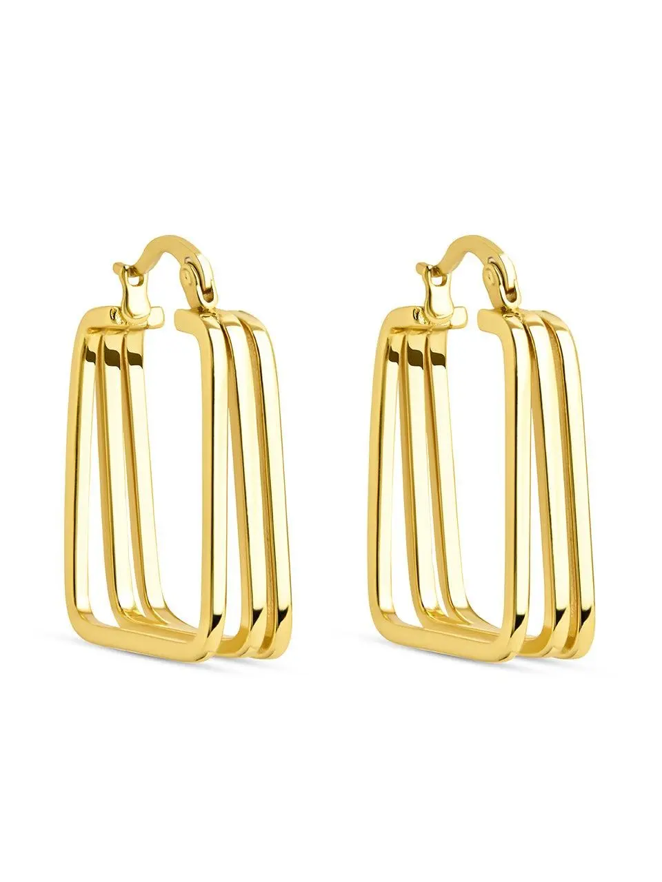 Belinda Textured Square Earrings