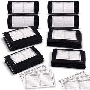 Wristband Single Window - Football, Baseball, Softball - Youth Size Armband Playbook - 20 Pack (Black)
