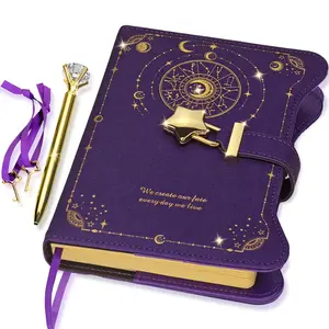 Girls’ diary with lock and keys, cute aesthetic journal for women, 360-page B6 refillable notebook with pen and bookmark gift set