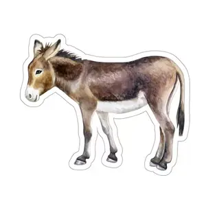 Donkey Sticker, Farm Animal Watercolor Laptop Decal