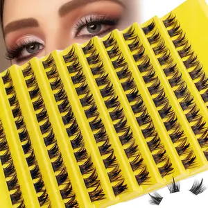 10 Row Bestselling False Eyelash Set, Clustered 40p Lashes, Volume Lash Clusters, Dense and Curling, Perfect for Dramatic Eye Makeup, Easy Application, Cosmetic