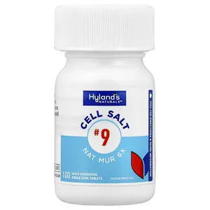 Hyland's Naturals Cell Salt #9, Nat Mur 6X, 100 Quick-Dissolving Single Tablet Doses