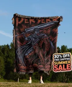 Guts Hand Woven Blanket | Anime Tapestry Throw | Manga poison Woven Blanket Woven Blanket